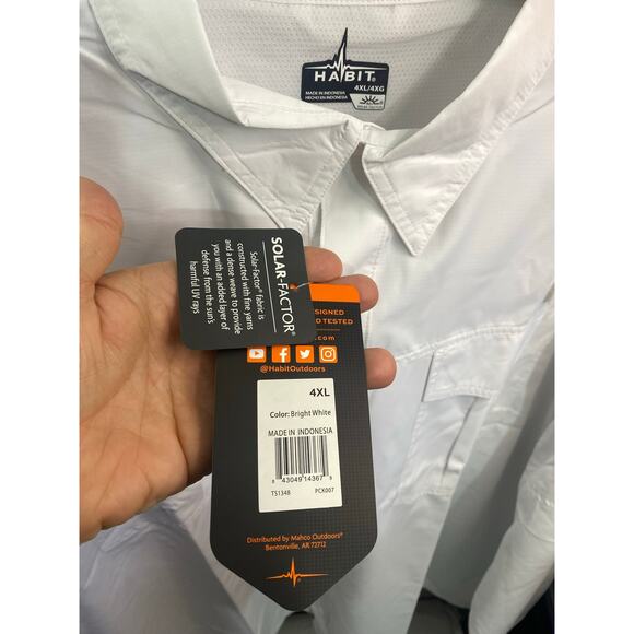 Habit Men's Size 4XL Long-Sleeve Button-Front Vented Outdoor Shirt Bundle - Picture 7 of 9